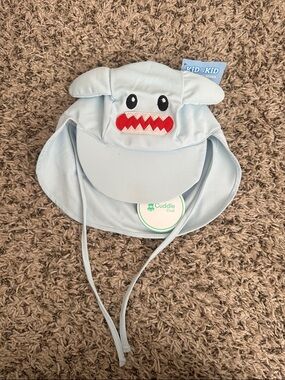 Light Blue Shark Sun Hat for Kids